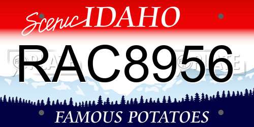 RAC8956 Idaho License Plate