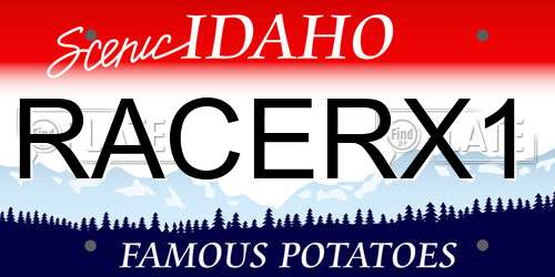 RACERX1 Idaho License Plate