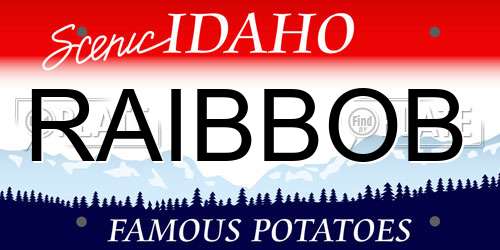 RAIBBOB Idaho License Plate