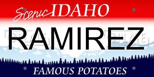 RAMIREZ Idaho License Plate