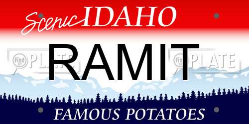 RAMIT Idaho License Plate