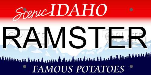 RAMSTER Idaho License Plate