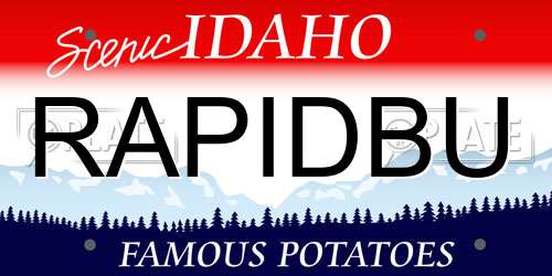RAPIDBU Idaho License Plate