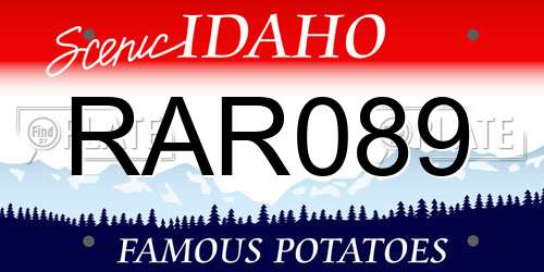 RAR089 Idaho License Plate