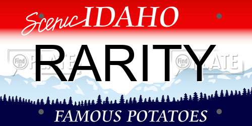 RARITY Idaho License Plate