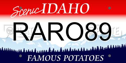 RARO89 Idaho License Plate