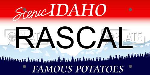 RASCAL Idaho License Plate