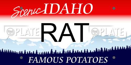 RAT Idaho License Plate