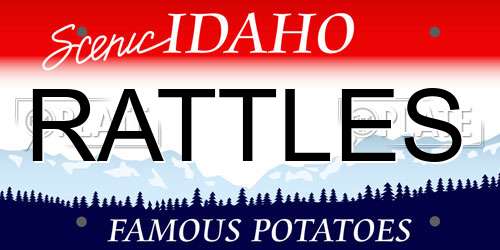RATTLES Idaho License Plate