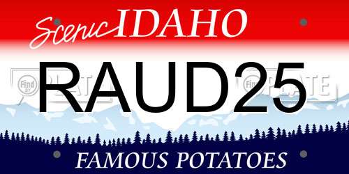 RAUD25 Idaho License Plate