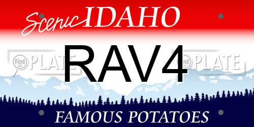RAV4 Idaho License Plate