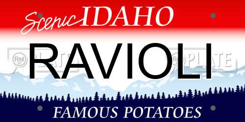 RAVIOLI Idaho License Plate
