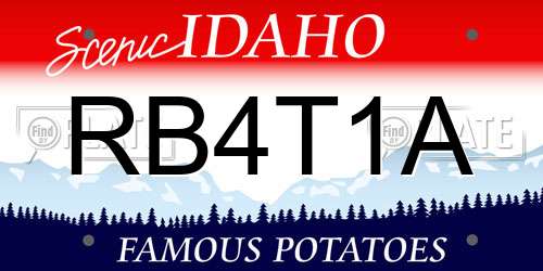 RB4T1A Idaho License Plate