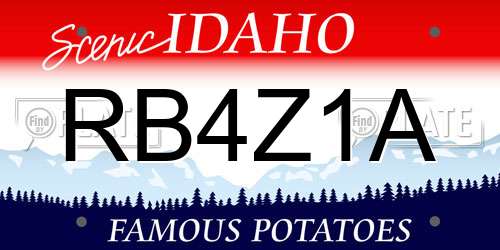 RB4Z1A Idaho License Plate