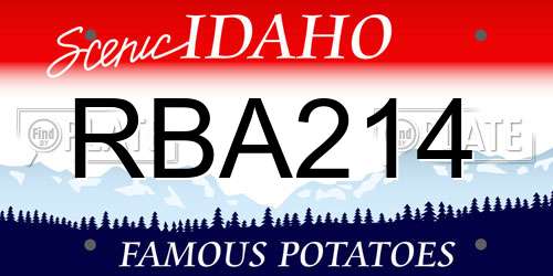 RBA214 Idaho License Plate