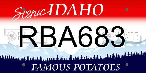 RBA683 Idaho License Plate