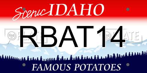 RBAT14 Idaho License Plate