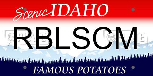 RBLSCM Idaho License Plate
