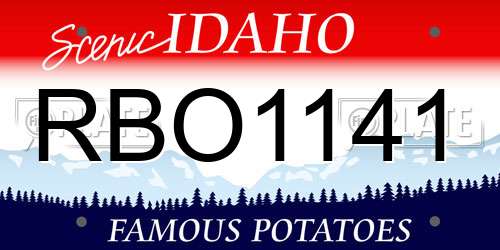 RBO1141 Idaho License Plate