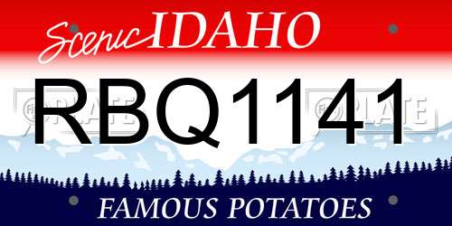 RBQ1141 Idaho License Plate