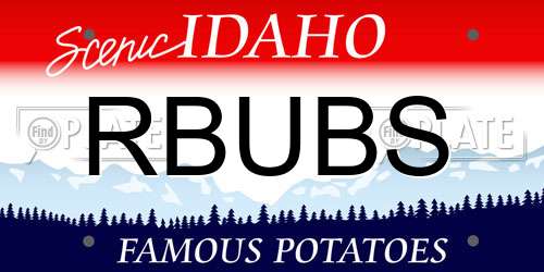 RBUBS Idaho License Plate