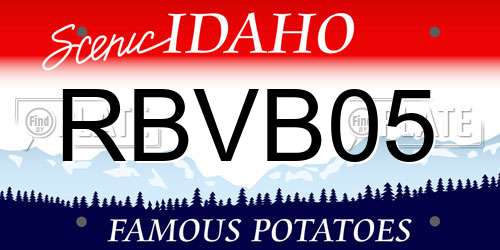 RBVB05 Idaho License Plate