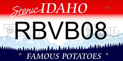 RBVB08 Idaho License Plate