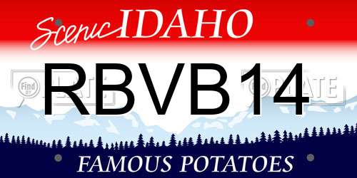 RBVB14 Idaho License Plate