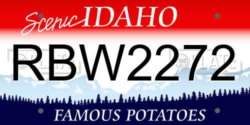 RBW2272 Idaho License Plate