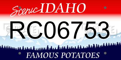 RC06753 Idaho License Plate