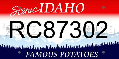RC87302 Idaho License Plate
