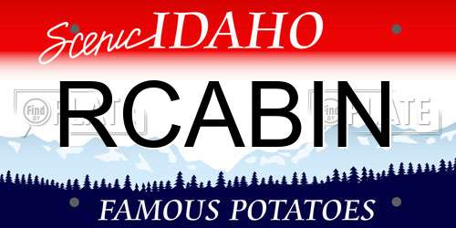 RCABIN Idaho License Plate