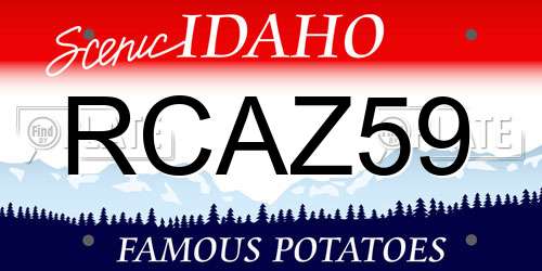 RCAZ59 Idaho License Plate