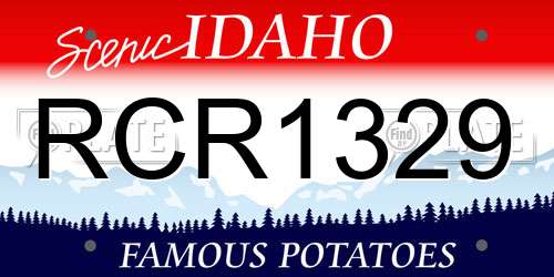 RCR1329 Idaho License Plate