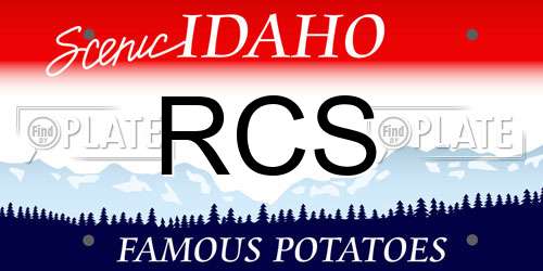 RCS Idaho License Plate