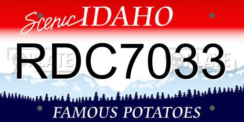 RDC7033 Idaho License Plate