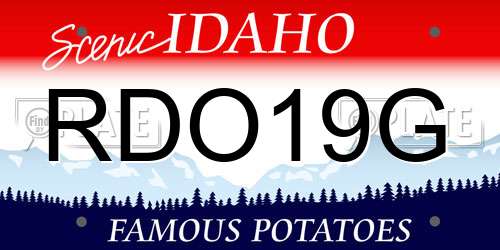 RDO19G Idaho License Plate