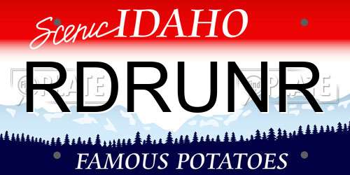 RDRUNR Idaho License Plate