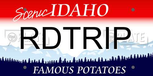 RDTRIP Idaho License Plate