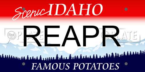 REAPR Idaho License Plate