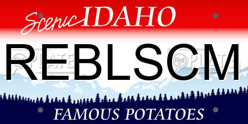 REBLSCM Idaho License Plate