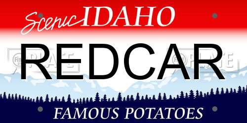 REDCAR Idaho License Plate
