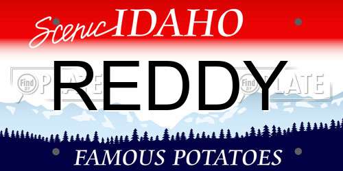 REDDY Idaho License Plate