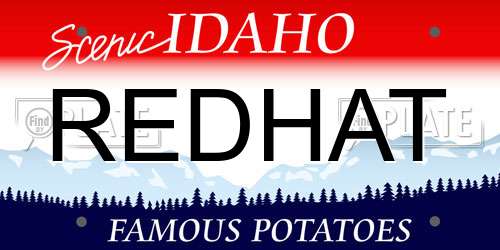 REDHAT Idaho License Plate