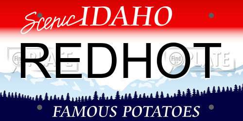 REDHOT Idaho License Plate