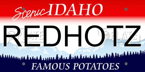 REDHOTZ Idaho License Plate