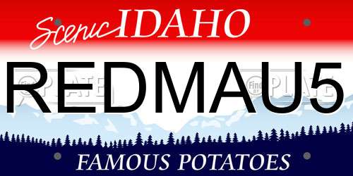 REDMAU5 Idaho License Plate