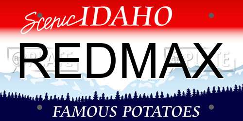 REDMAX Idaho License Plate