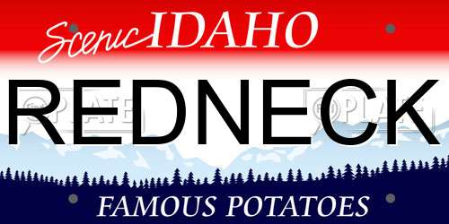 REDNECK Idaho License Plate