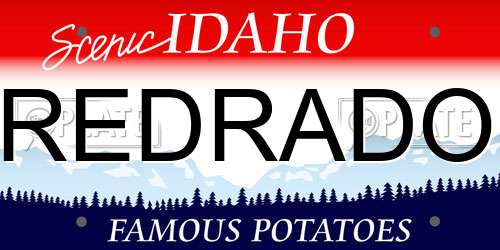 REDRADO Idaho License Plate